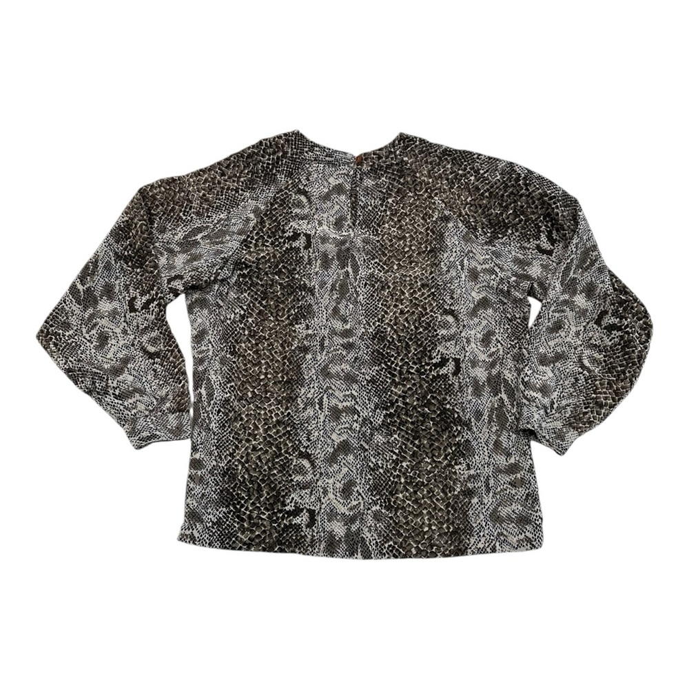 Vintage Lillian Lawrence Snakeskin Print Blouse Size 6 - Picture 5 of 5